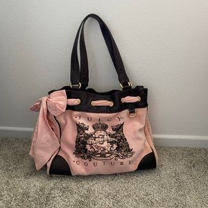 SOLD! RARE Y2K PINK JUICY COUTURE VELOUR SCOTTIE DAYDREAMER BAG/PURSE
